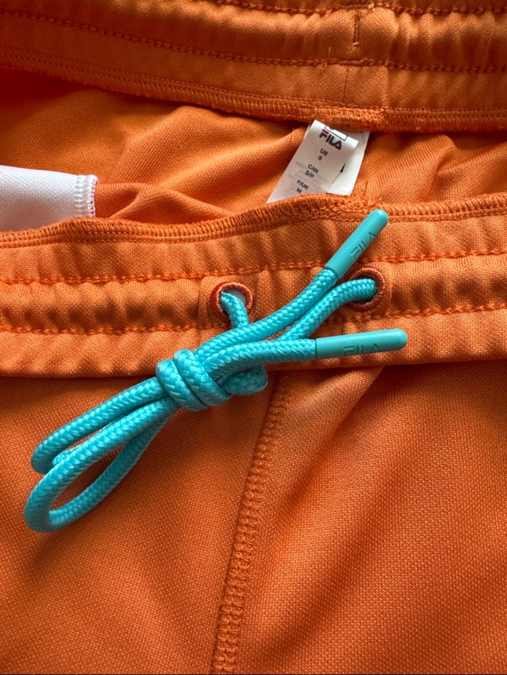 NWT Men’s Fila Groundbreaker Knit Short Orange/White Size S - Picture 7 of 13
